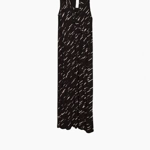 Apt. 9 Black Sleeveless Dress with Ivory Abstract Print XXL
